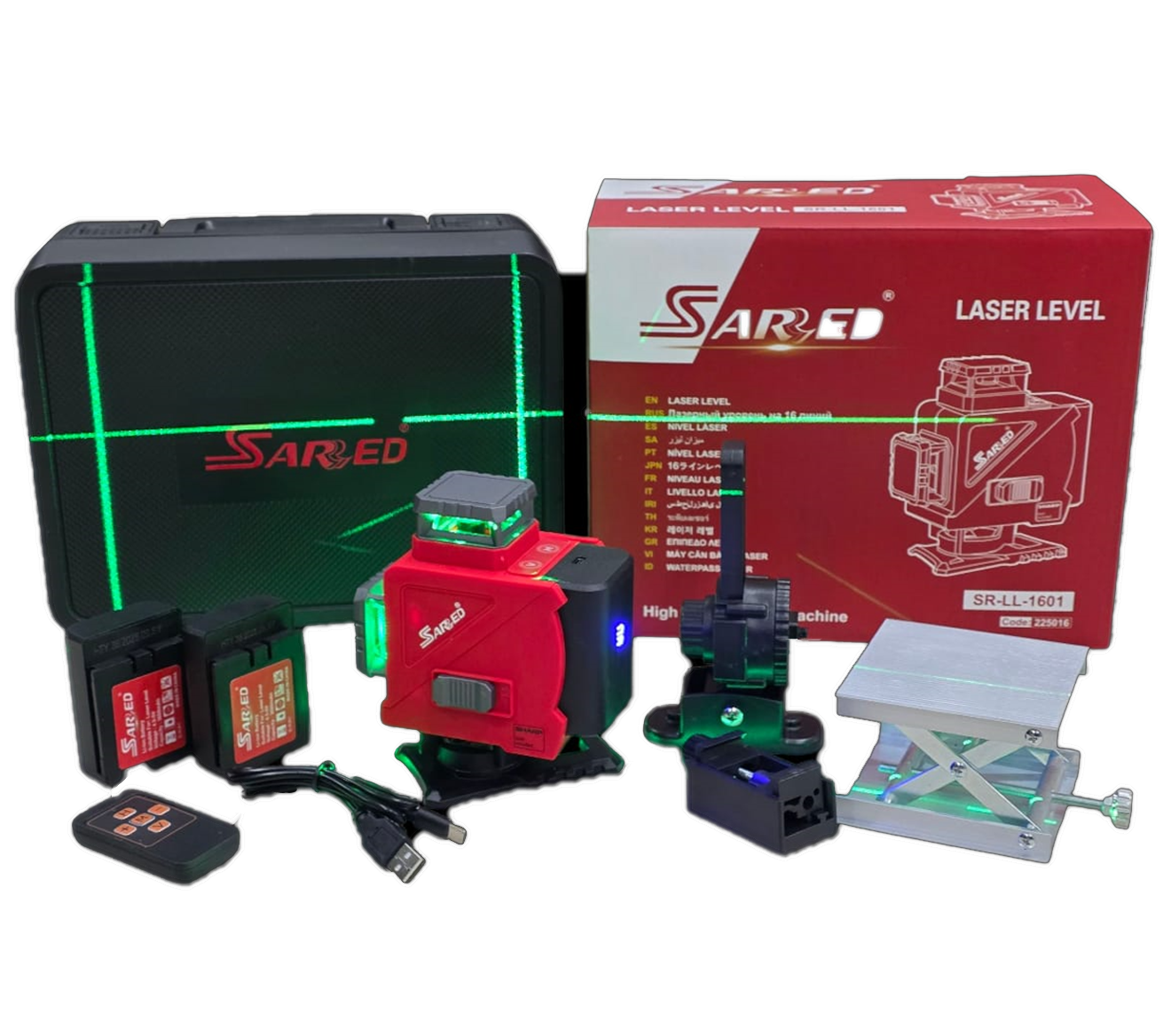 Sarred 16 – Line 4D Laser Level – High – Precision Self – Leveling Tool