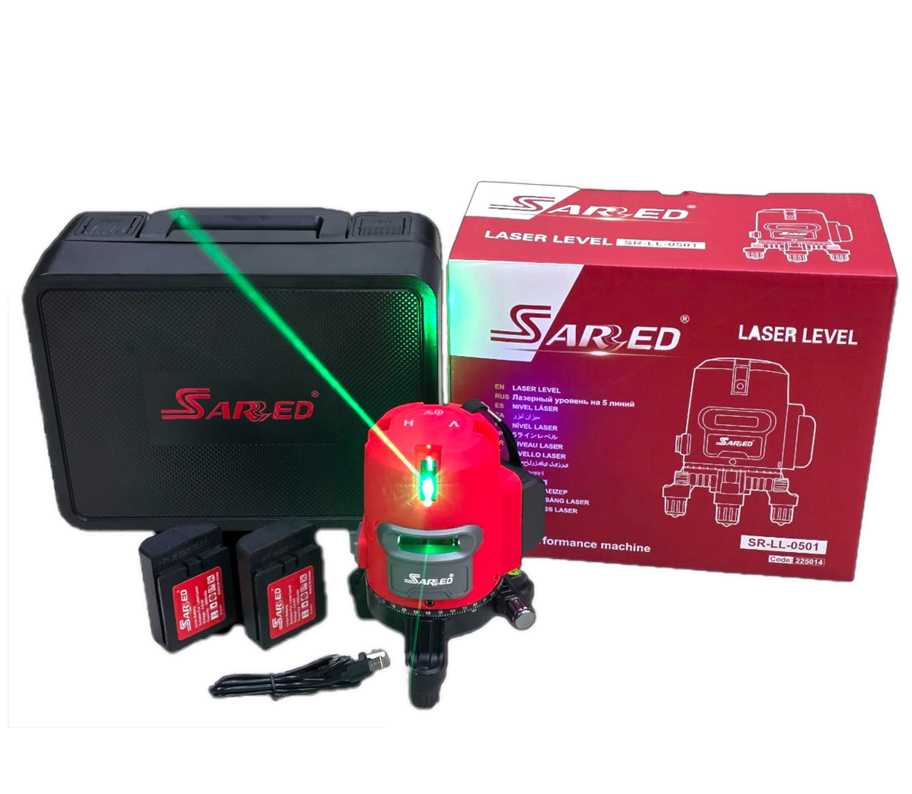 Sarred 5 – Line Laser Level – Self – Leveling Tool for Precision Work