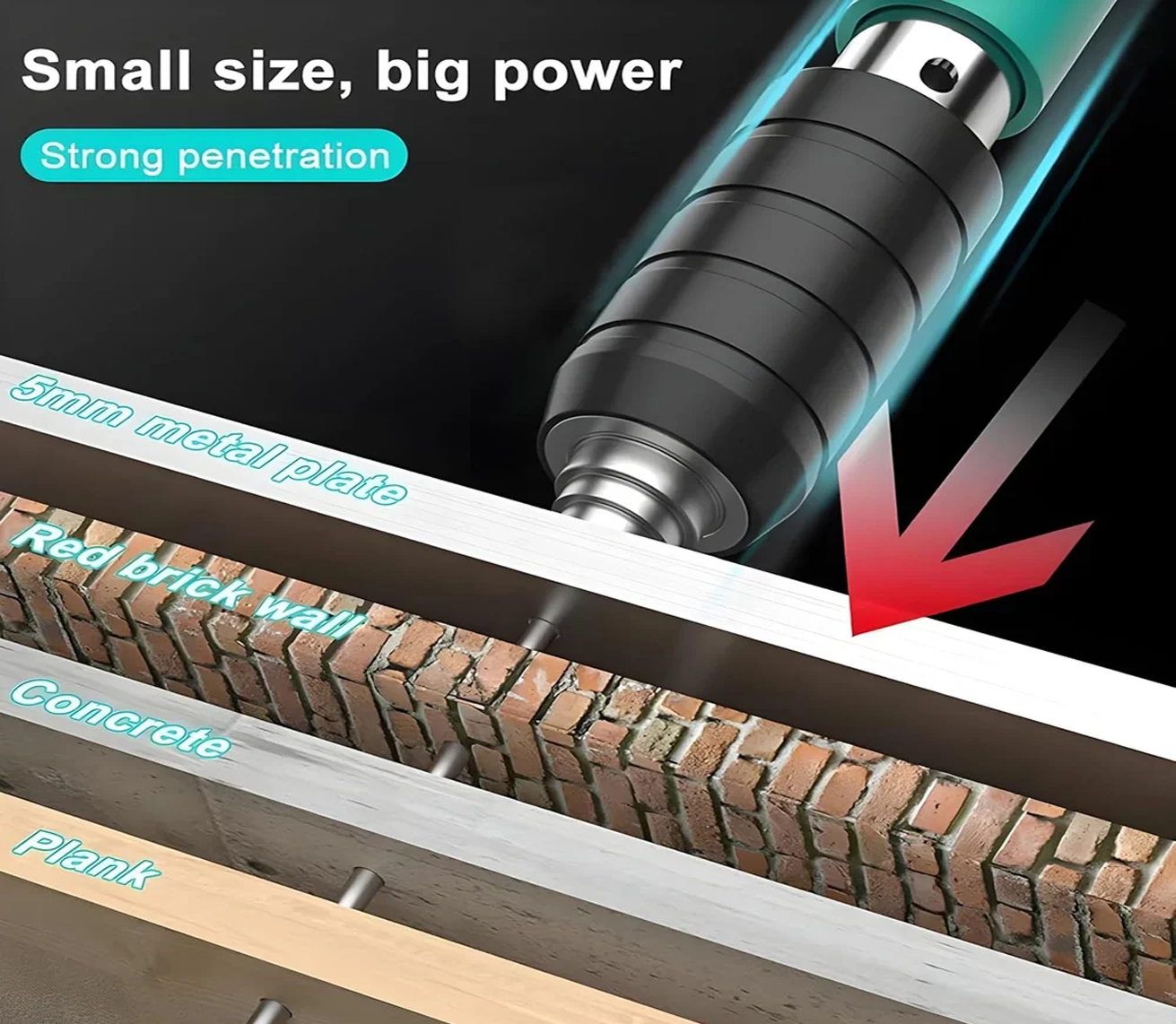 Mini Portable Ceiling Nail Gun – Low‑Noise Manual Fastening Tool