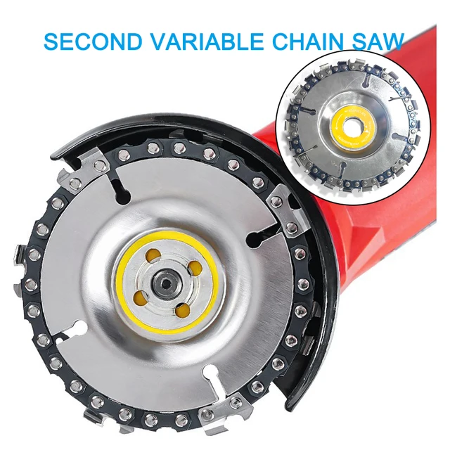 4 Inch 22 Tooth Angle Grinder Dedicated Chain Disc Woodwork Carving Chain Saw Disc