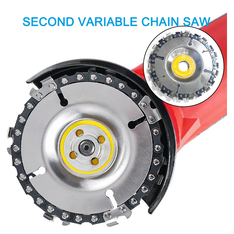 4 Inch 22 Tooth Angle Grinder Dedicated Chain Disc Woodwork Carving Chain Saw Disc