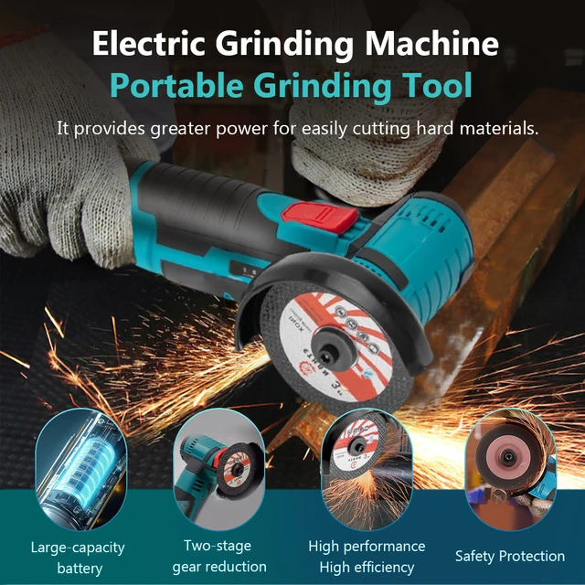 12V 3 Inch Mini Angle Grinder 19500rpm Cordless Mini Angle Grinder