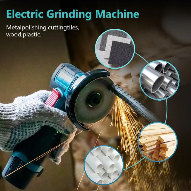 12V 3 Inch Mini Angle Grinder 19500rpm Cordless Mini Angle Grinder