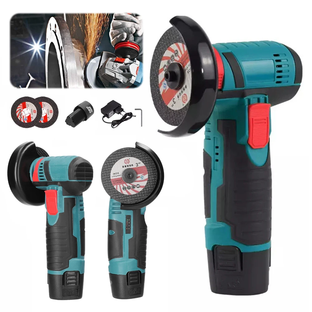 12V 3 Inch Mini Angle Grinder 19500rpm Cordless Mini Angle Grinder