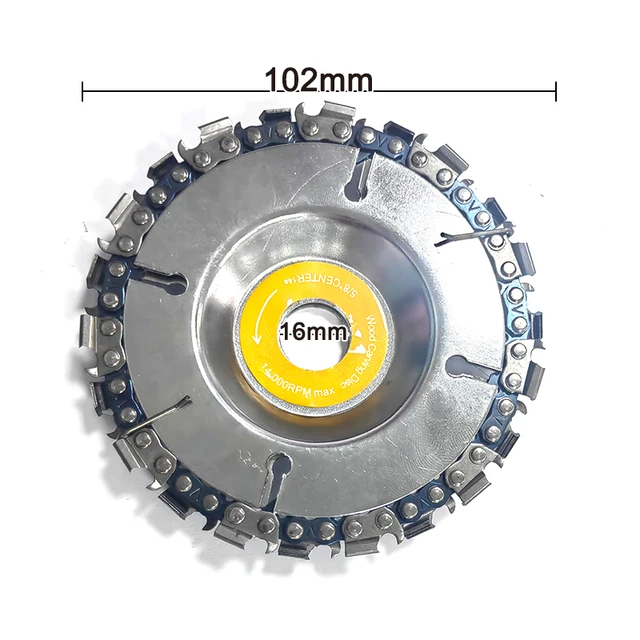 4 Inch 22 Tooth Angle Grinder Dedicated Chain Disc Woodwork Carving Chain Saw Disc