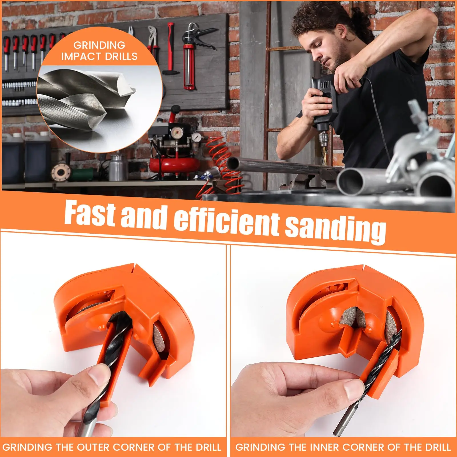 Multipurpose Drill Bit Grinding Sharpener ,Electric Impact Drill Knife Sharpener ,Disposable Double-sided Polishing