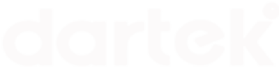 Dartek white logo on a transparent background.