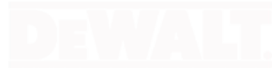 DEWALT white logo on a transparent background.