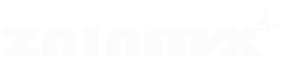 Zain Max white logo on a transparent background.