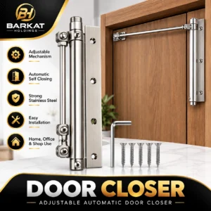 Adjustable Automatic Door Closer Stainless Steel for Home Office and Shop