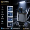 4-in-1 Car Fast Charger with Built-in Dual Cables, USB & Type-C Ports